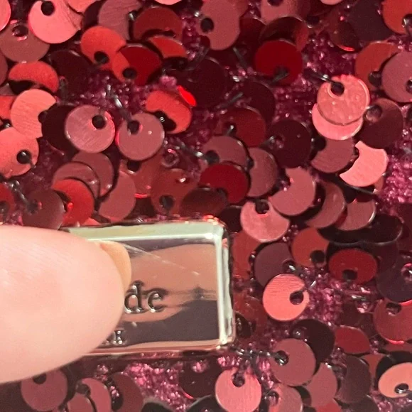 Kate Spade NY Kiki Sequin Fabric Convertible Bag Purse Wristlet Deep Berry NWT - Picture 14 of 16